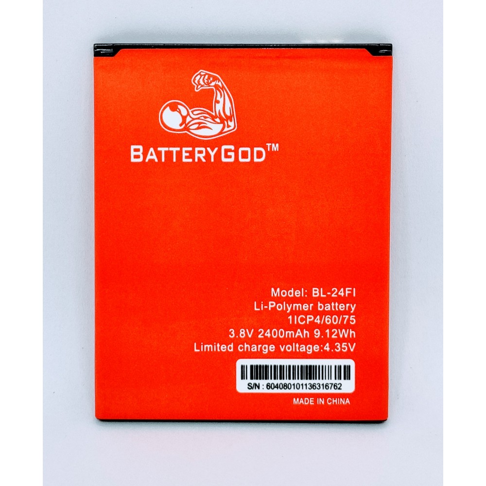 BATTERYGOD Full Capacity Proper 2400 mAh Battery for Itel S12 / A22 pro / BL-24FI / BL24FI