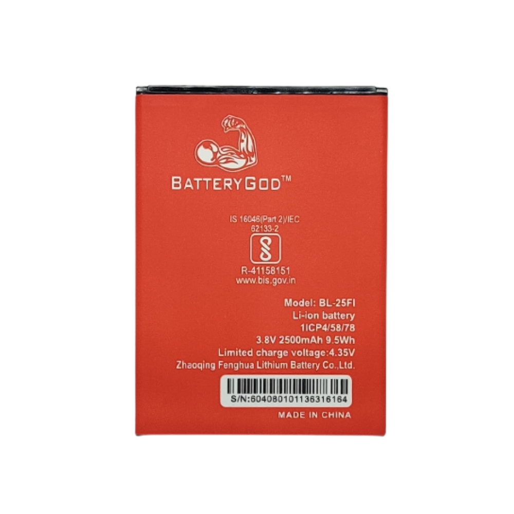 BATTERYGOD Full Capacity Proper 2500 mAh Battery For  itel  it1512 / it 1512 /  itel  BL 25Fi 