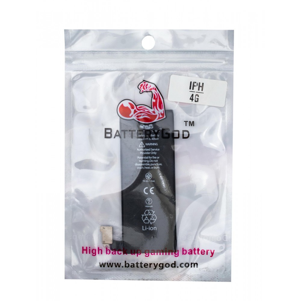BATTERYGOD Full Capacity Proper 1430 mAh Battery For iPhone 4G