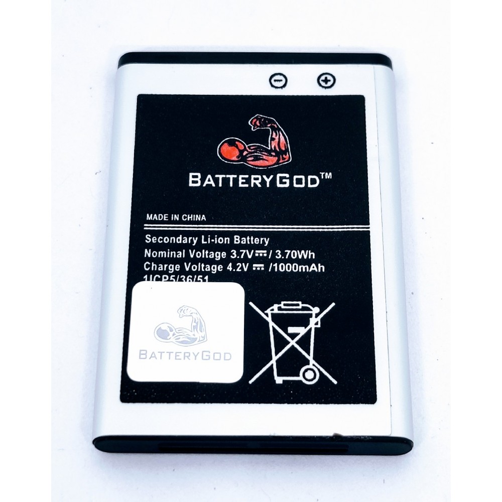 BATTERYGOD Full Capacity Proper 1000 mAh Compatible Battery for Samsung Galaxy L700 / S5600 / S3650 / S5600 / 3650 / AB463651BN