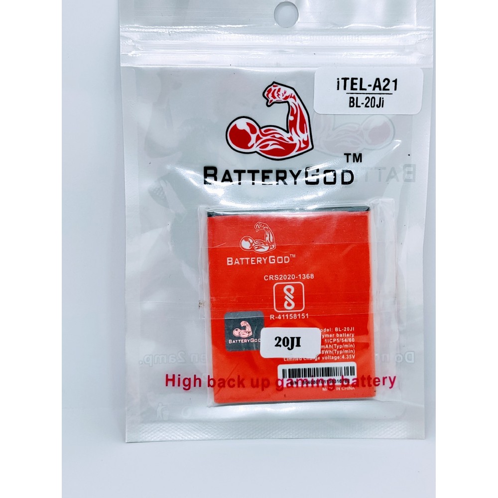 BATTERYGOD Full Capacity Proper 2000 mAh Mobile Battery for Itel A21 / BL-20JI / bl20ji 