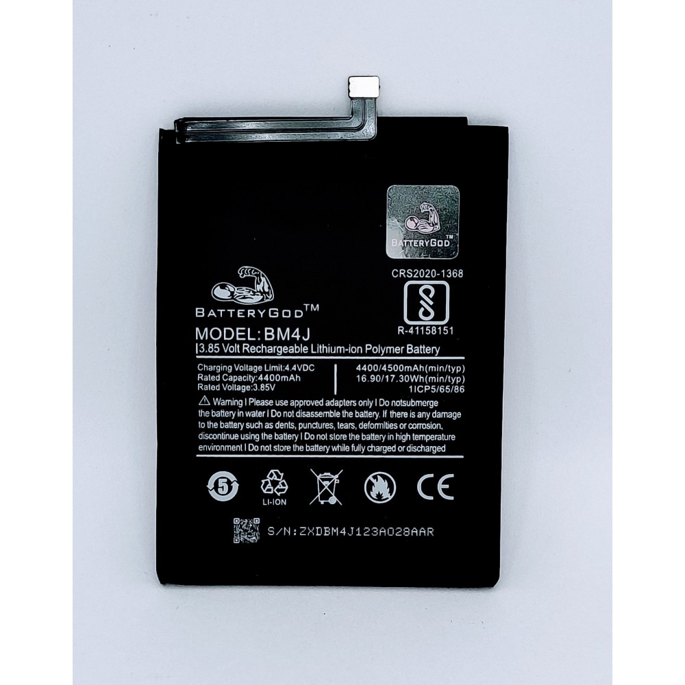 BATTERYGOD Full Capacity Proper 4500 mAh Battery For Xiaomi Redmi Note 8 Pro / BM-4J / BM4J