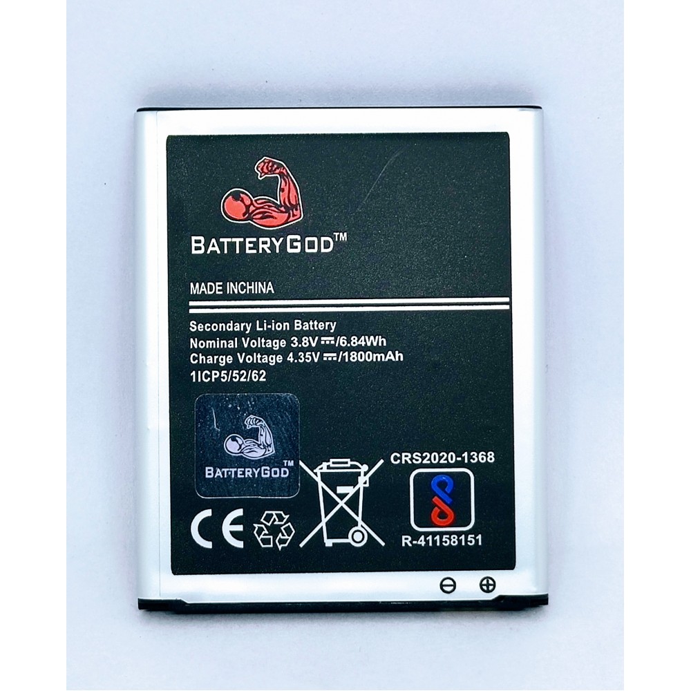 BATTERYGOD Full Capacity Proper 1800 mAh Battery for Samsung Galaxy J1