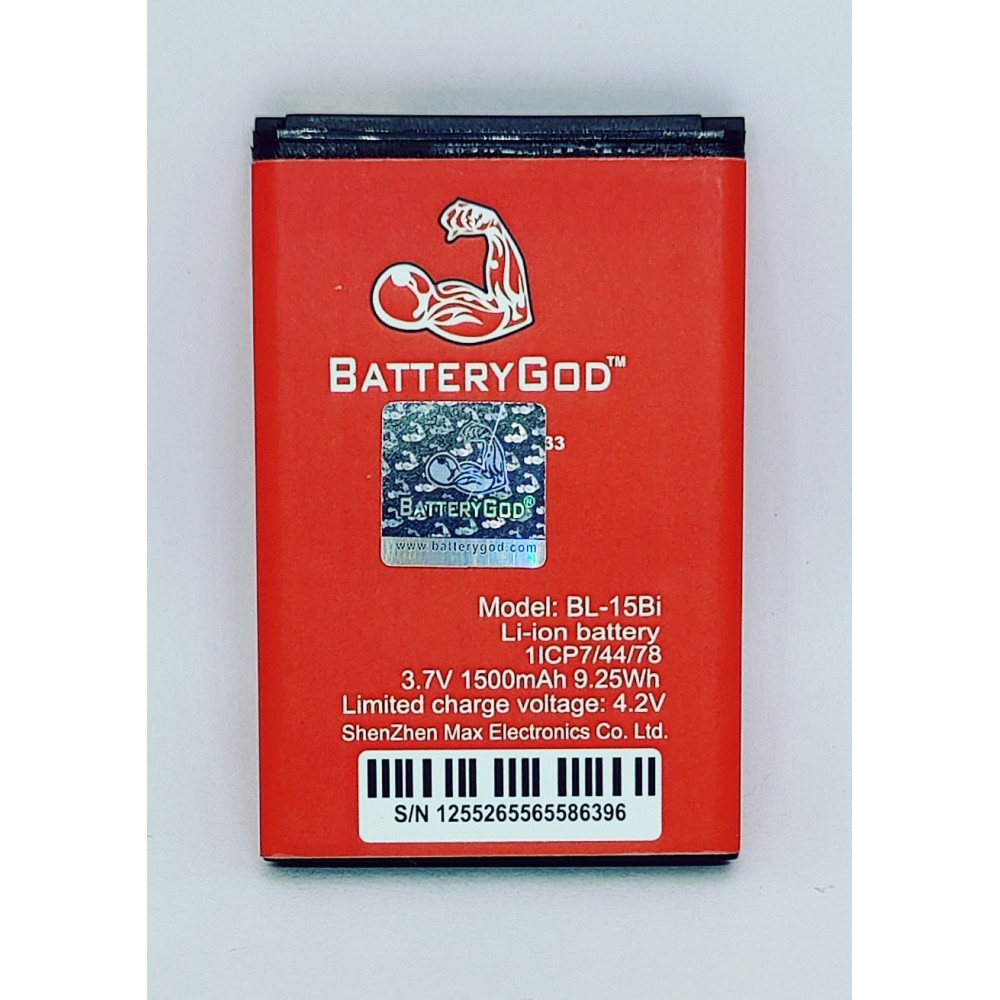 BATTERYGOD Full Capacity Proper 1500 mAh Battery For Itel It1407 / ItA20 / It1409 / It5230 / BL-15Bi / BL15bi
