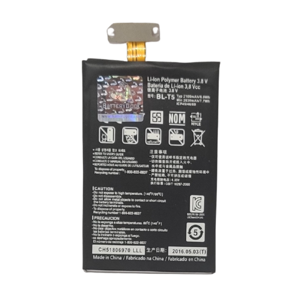  BATTERYGOD Full Capacity Proper  2100 mAh  Battery For LG  NEXUS 4  BL-T5
