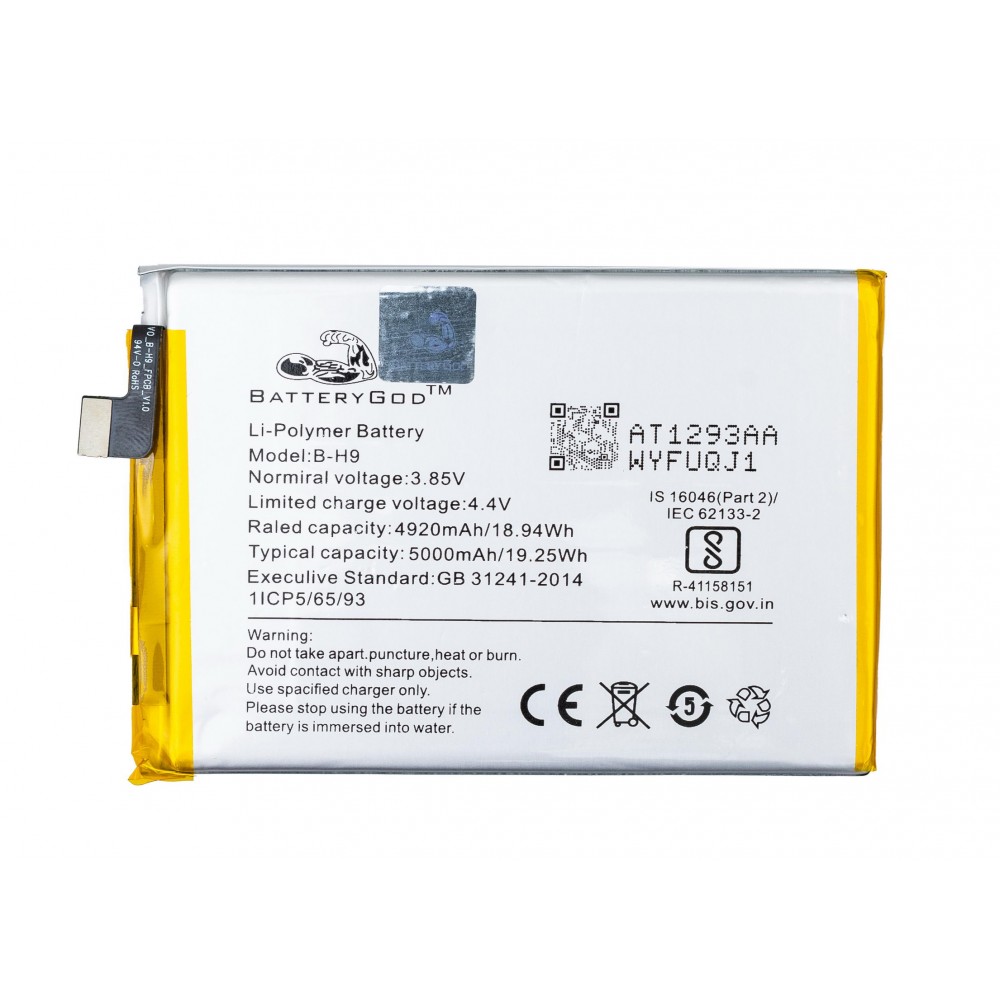 BATTERYGOD  Full Capacity Proper 5000 mAh Battery For Vivo Y19 / B-H9/BH9