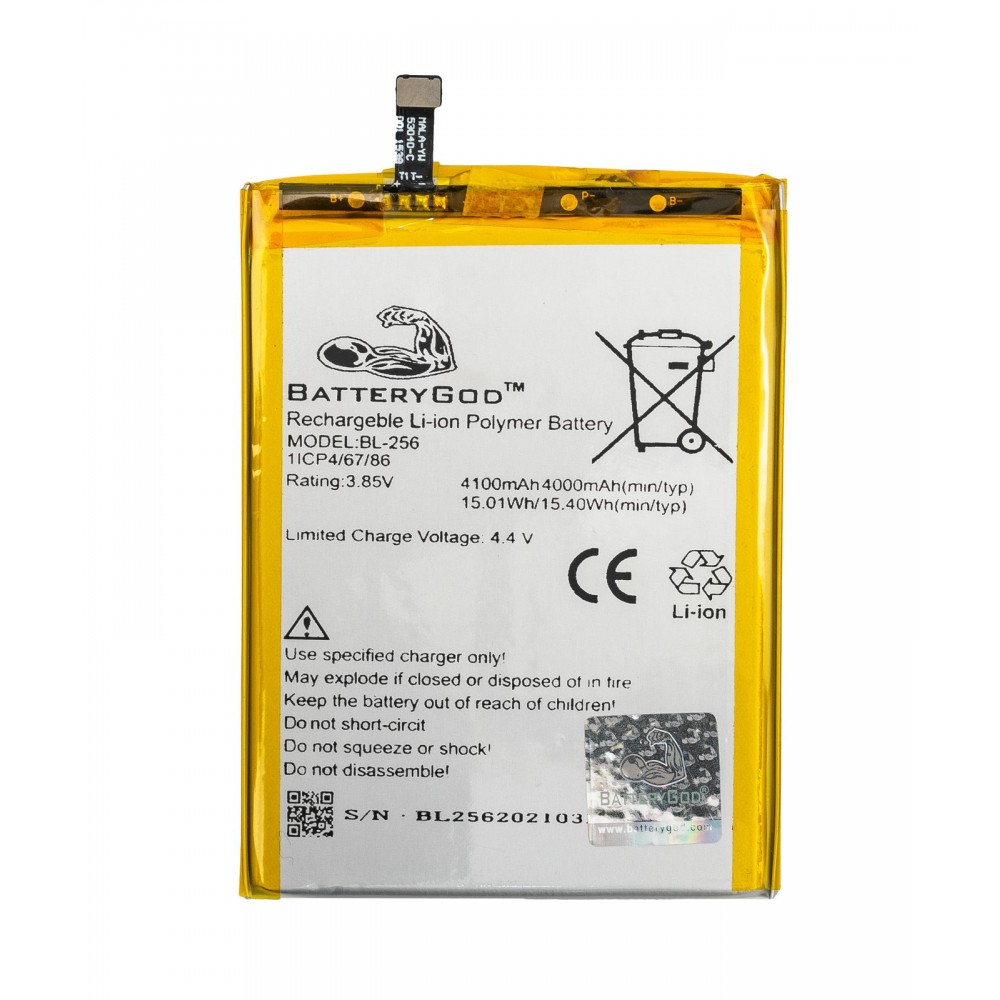 BATTERYGOD Full Capacity Proper 4100 mAh Battery For Lenovo Vibe K4 Note / X3 Lite / A7010a40 / A7010 / K51c78 / BL256 / BL-256