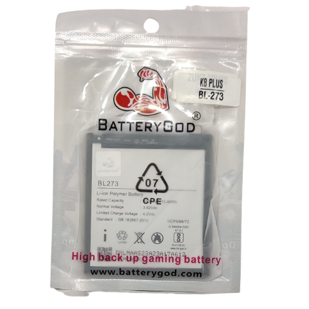BATTERYGOD Full Capacity Proper 4000 mAh Battery For Lenovo K8 Plus / BL273 / BL-273 / BL 273