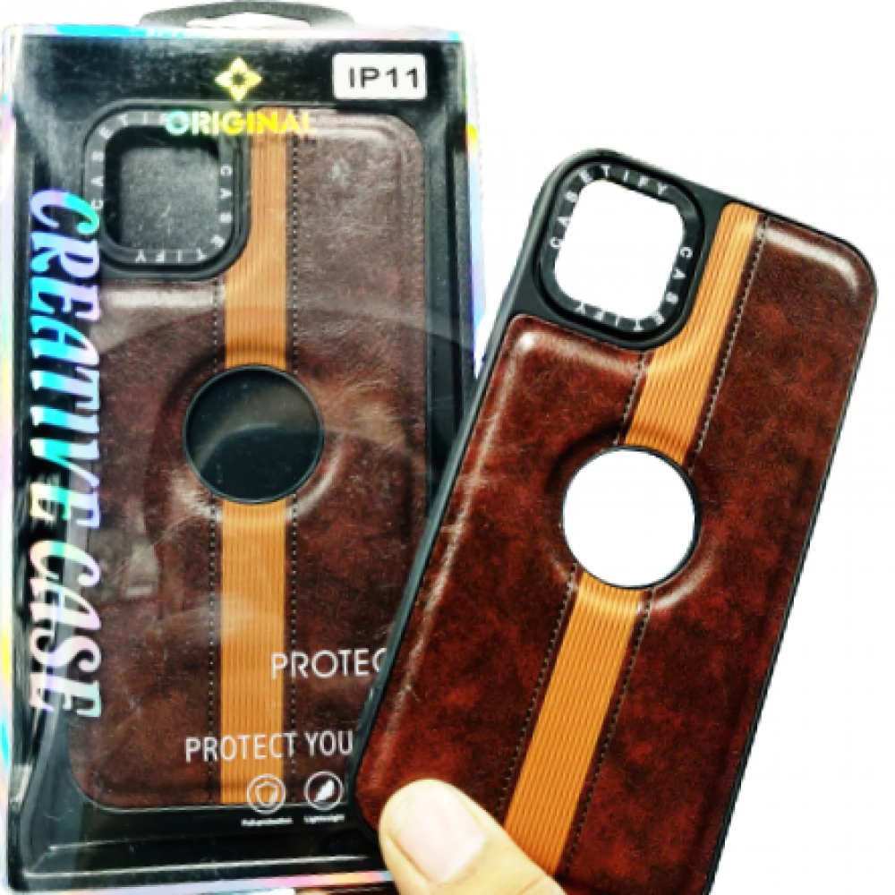 BATTERYGOD Stylish Leather Mobile Cover for iPhone 12 / 12 Pro (at.n.-107)