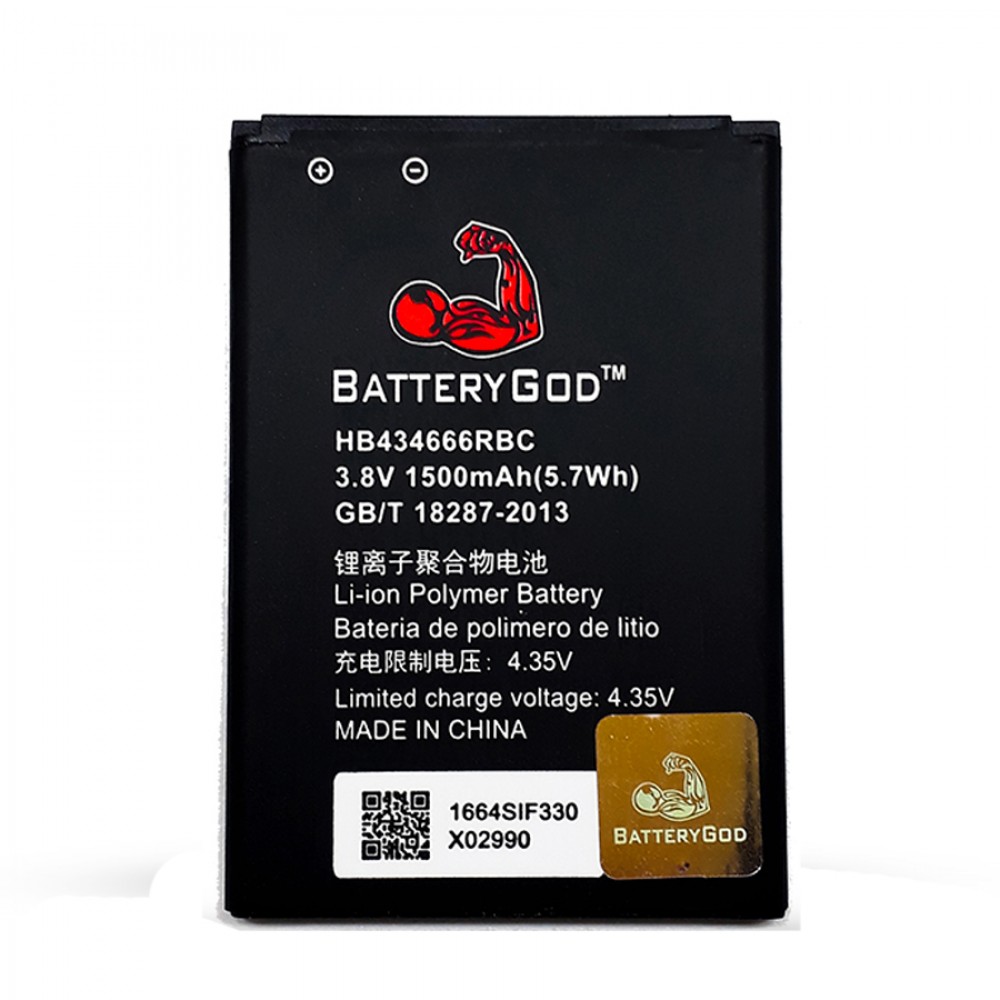 BATTERYGOD Full Capacity Proper 1500 mAh Battery for Huawei Airtel Wireless Router 4G Hot Spot Vodafone / Huawei R-216 R216 / E5573 / E5573S / E5573s-32 / E5573s-320 / E5573s-606 / E5573s-806 / HB434666RBC