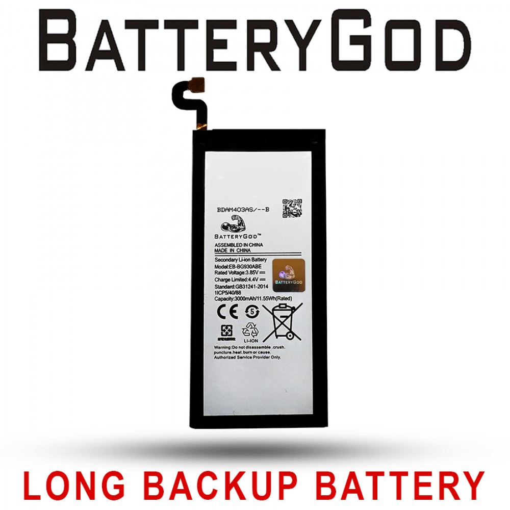 BATTERYGOD Full Capacity Proper 3000 mAh Compatible Battery for Samsung Galaxy S7 / EB-BG930ABE