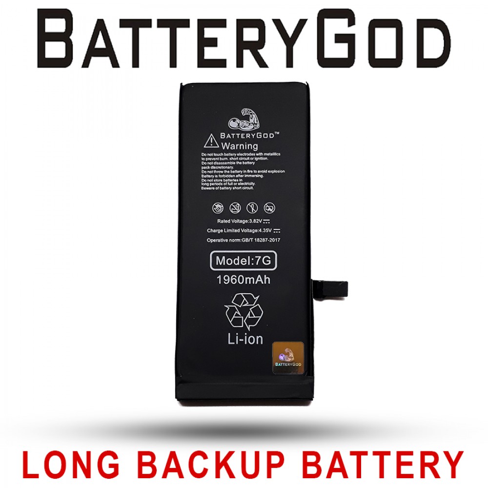 BATTERYGOD Full Capacity Proper 1960 mAh Mobile Battery for Iphone 7 / 7G / 7-G